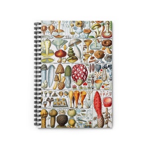 Whimsical Mushroom Spiral Notebook - Ruled Line
