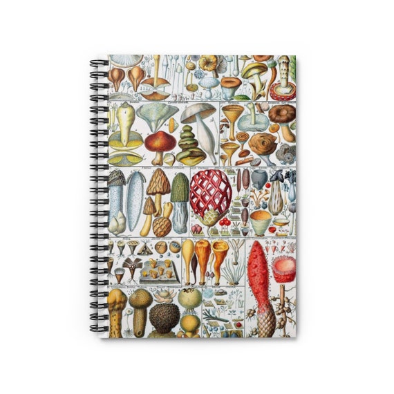 Whimsical Mushroom Spiral Notebook - Ruled Line