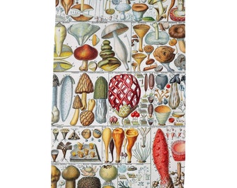 Vintage Mushroom Print Toallas de té de algodón