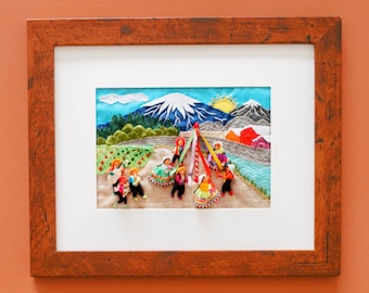 Peruvian Arpillera Wall Art | Handmade Textile Embroidery | Christmas Gift | Peru