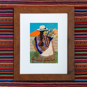 Peruvian Arpillera Textile Wall hanging | Handmade 3D tapestry art, Embroidery, Peru Textile Patchwork Wall art, Hispanic Fiber Art