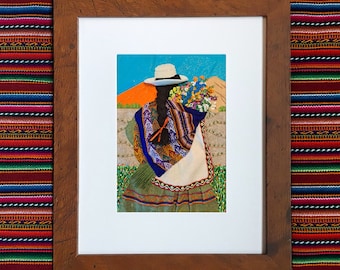 Peruvian Arpillera Art Wall | Handmade 3D Embroidered Fiber Art | Latin Culture | Special Gift
