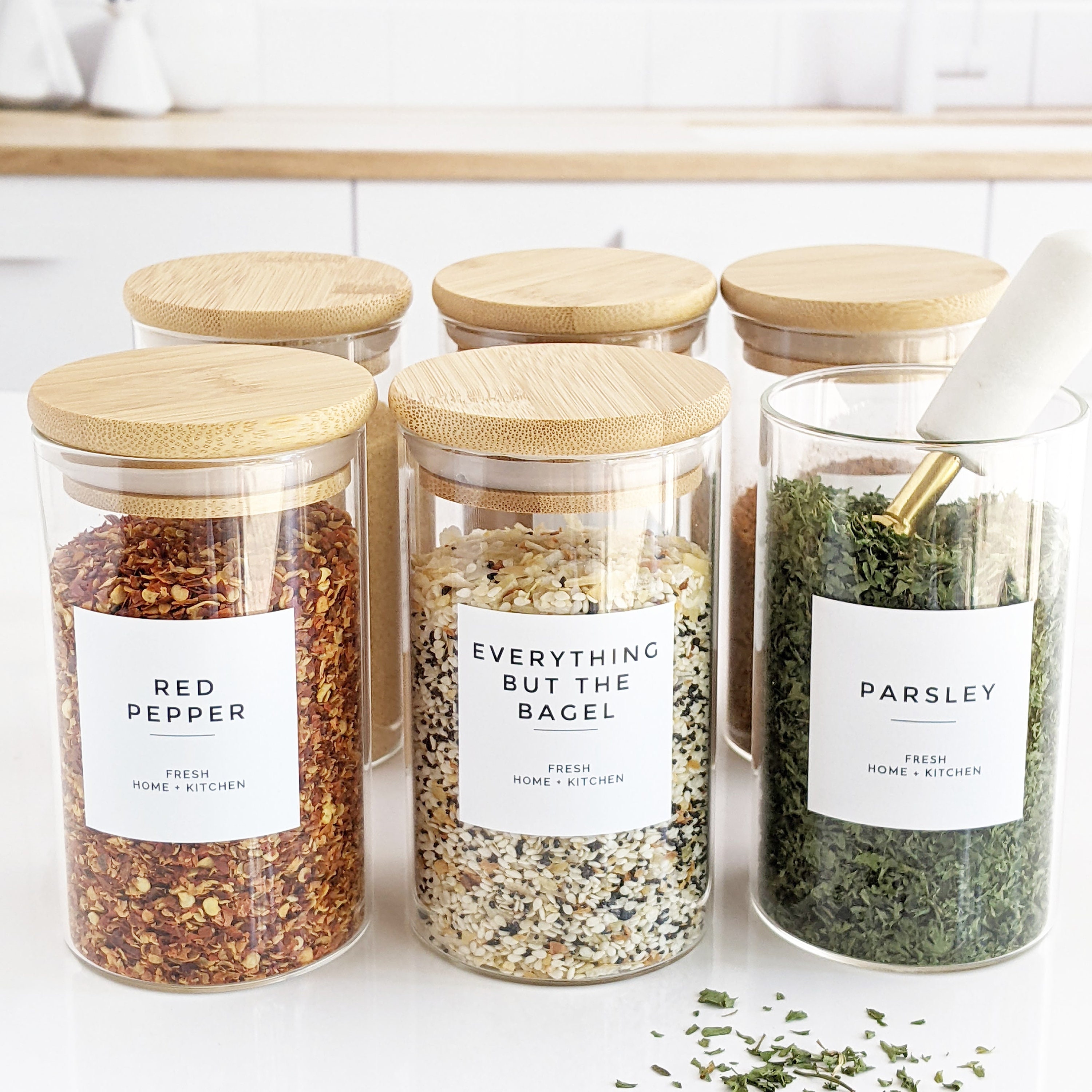 Natural Bamboo Spice Jars – Savvy & Sorted