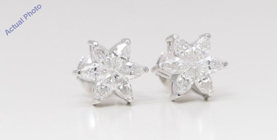 18k White Gold Marquise Diamond Multi-stone Invis… - image 4