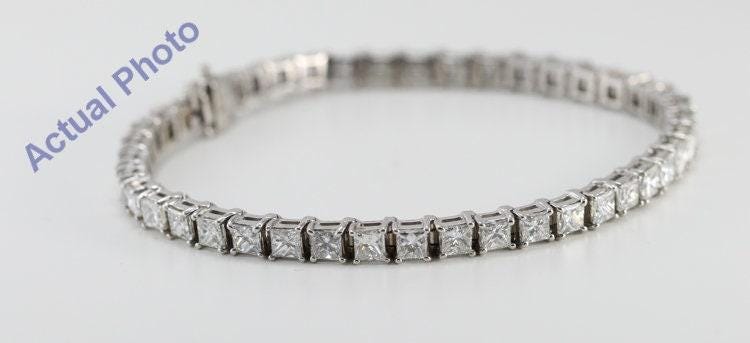 Princess cut diamond bracelet white gold outlet