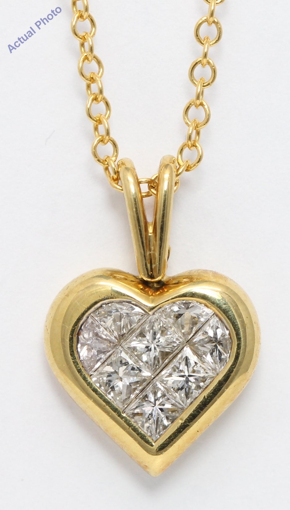 Invisible setting diamond necklace sale