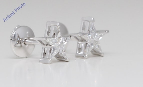 18k White Gold Kite Diamond Setting Multi-Stone S… - image 3
