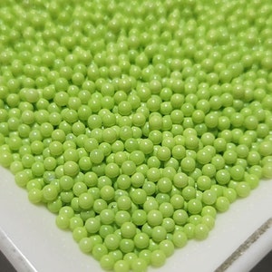 FAKE 2mm Acid Green Nonpareil Sprinkles - Fake Sprinkles - Faux Food - Fake Food - Decoden Sprinkle - Slime Sprinkles - 2mm Beads