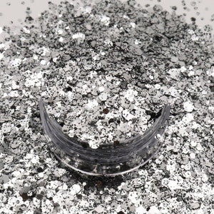 Revere Chunky Glitter Collection - #1 Revere Silver - Glitter - Chunky Glitter - Silver Glitter - Color Shifting Glitter