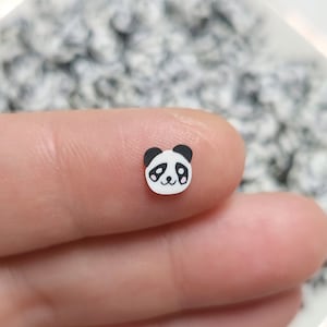 FAKE Panda Polymer Clay Sprinkles - Fake Sprinkles  - Fake Food - Clay Sprinkles - Decoden Sprinkle - Slime Sprinkles