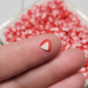 FAKE Strawberry Sprinkles - Fake Sprinkles - Fake Food - Clay Sprinkles - Decoden Sprinkle - Strawberry - Fruit Sprinkles - Slime Sprinkles