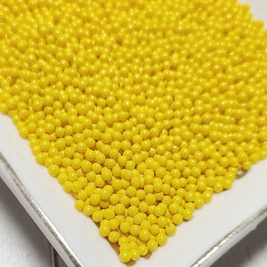 FAKE 2mm Yellow Nonpareil Sprinkles - Fake Sprinkles - Faux Food - Fake Food - Decoden Sprinkle - Slime Sprinkles - 2mm Beads