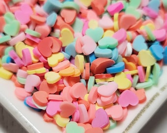 FAKE Mini Heart Mix Sprinkles - Fake Sprinkles - Fake Food - Clay Sprinkles - Decoden Sprinkles - Valentine's Day - Slime Sprinkles