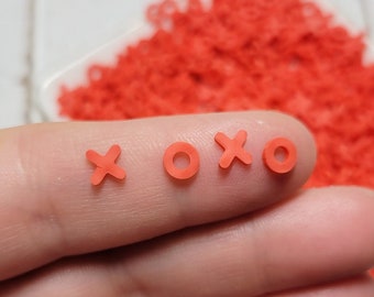 FAKE Red X's and O's Sprinkles - Fake Sprinkles - Fake Food - Clay Sprinkles - Decoden Sprinkle - Clay Valentine Sprinkles - Slime Sprinkles