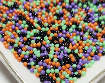FAKE 2mm Halloween Nonpareil Sprinkles - Fake Sprinkles - Faux Food - Fake Food - Decoden Sprinkle - Slime Sprinkles - 2mm Beads