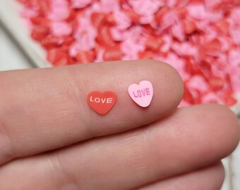 FAKE Valentine Love Clay Sprinkles - Fake Sprinkles - Fake Food - Clay Sprinkles - Decoden Sprinkle - Heart Sprinkles - Slime Sprinkles