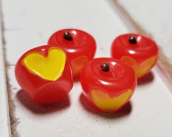 3D Apple Cabochons - Fruit Cabochons - Fake Fruit - Resin Fruit - Apple Charms - Slime Charms