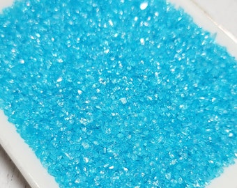 Fake Arctic Blue Coarse Sugar / Salt - Fake Food - Fake Sugar Sprinkles - Slime Sprinkles - Inedible Salt - Inedible Sugar