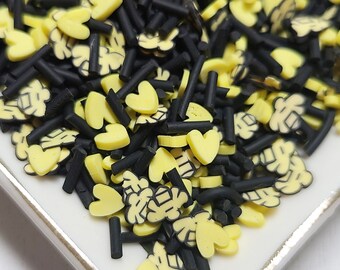 FAKE Buzzle Bee Clay Sprinkles Mix - Fake Sprinkles - Fake Food - Clay Sprinkles - Decoden Sprinkle - Bee Sprinkles - Slime Sprinkles