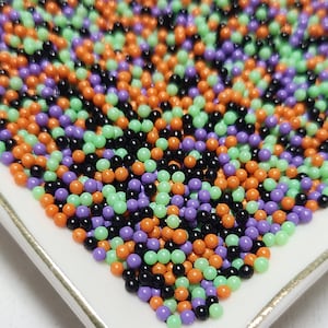 FAKE 2mm Halloween Nonpareil Sprinkles - Fake Sprinkles - Faux Food - Fake Food - Decoden Sprinkle - Slime Sprinkles - 2mm Beads