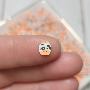 FAKE Cow Clay Sprinkles - Fake Sprinkles - Fake Food - Clay Sprinkles - Decoden Sprinkle - Cow Slices - Slime Sprinkles