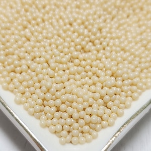 FAKE 2mm Pastel Yellow Nonpareil Sprinkles - Fake Sprinkles - Faux Food - Fake Food - Decoden Sprinkle - Slime Sprinkles - 2mm Beads