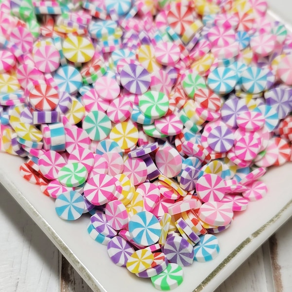FAKE Colorful Peppermint Sprinkles - Fake Sprinkles - Fake Food - Clay Sprinkles - Decoden Sprinkle - Candy Sprinkles - Candy Jimmies