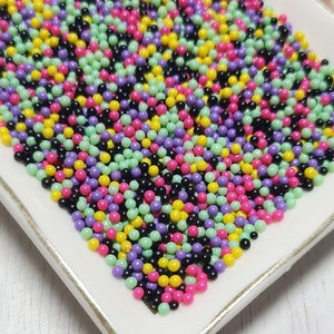 FAKE 2mm Graffiti Nonpareil Sprinkles - Fake Sprinkles - Faux Food - Fake Food - Decoden Sprinkle - Slime Sprinkles - 2mm Beads