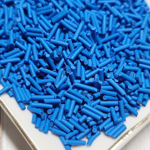 FAKE Cobalt Blue Polymer Clay Sprinkles - Clay Jimmies - Fake Sprinkles - Faux Food - Fake Food - Clay Sprinkles - Decoden Sprinkle