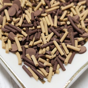 FAKE Peanut Butter Cup Clay Sprinkles Mix - Fake Sprinkles  - Fake Food - Clay Sprinkles - Decoden Sprinkle - Slime Sprinkles