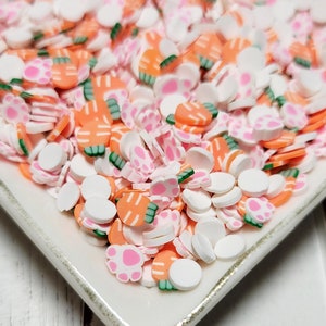 FAKE Cottontail Clay Sprinkles - Fake Sprinkles - Fake Food - Clay Sprinkles - Decoden Sprinkle - Slime Sprinkles - Easter Sprinkles