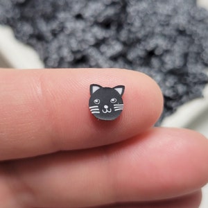FAKE Kawaii Black Cat Polymer Clay Sprinkles - Fake Sprinkles - Faux Food - Fake Food - Clay Sprinkles - Decoden Sprinkle