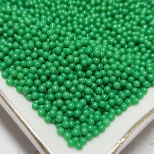 FAKE 2mm Green Nonpareil Sprinkles - Fake Sprinkles - Faux Food - Fake Food - Decoden Sprinkle - Slime Sprinkles - 2mm Beads