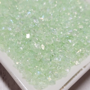 Fake AB Light Green Coarse Sugar / Salt - Fake Food - Fake Sugar Sprinkles - Slime Sprinkles - Inedible Salt - Inedible Sugar