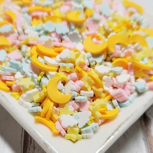 FAKE Starlight, Star Bright Sprinkle Mix - Fake Sprinkles  - Fake Food - Clay Sprinkles - Decoden Sprinkle