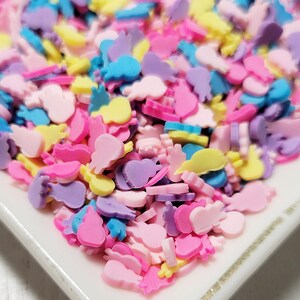 FAKE Bright Colorful Peepers Polymer Clay Sprinkles - Fake Sprinkles - Fake Food - Clay Sprinkles - Easter Sprinkles - Slime Sprinkles