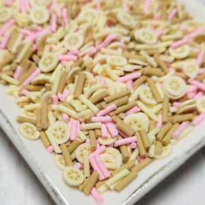 FAKE Banana Split Clay Sprinkles - Fake Sprinkles - Fake Food - Clay Sprinkles - Decoden Sprinkle - Slime Sprinkles