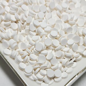 FAKE White Clay Circles - Round Clay Dots - Confetti - Fake Sprinkles - Decoden - Slime Sprinkles - Funfetti - Fake Food - Dot Sprinkles