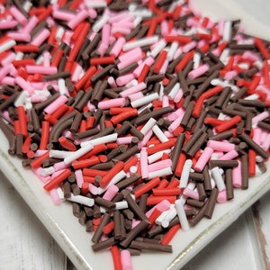 FAKE Valentine Clay Sprinkles - Fake Sprinkles - Fake Food - Clay Sprinkles - Decoden Sprinkle - Slime Sprinkles - Valentine Sprinkles