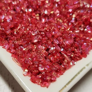 Fake AB Red Coarse Sugar / Salt - Fake Food - Fake Sugar Sprinkles - Slime Sprinkles - Inedible Salt - Inedible Sugar