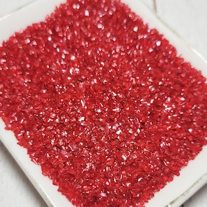 Fake Red Coarse Sugar / Salt - Fake Food - Fake Sugar Sprinkles - Slime Sprinkles - Inedible Salt - Inedible Sugar