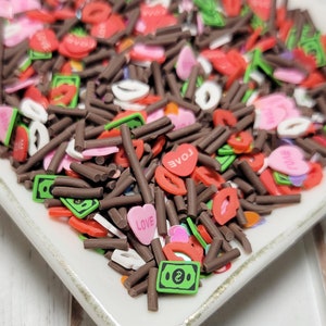FAKE Kissing Booth Clay Sprinkles - Fake Sprinkles - Fake Food - Clay Sprinkles - Decoden Sprinkle - Slime Sprinkles - Valentine Sprinkles