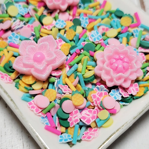 FAKE Luau Sprinkle Mix - Fake Sprinkles - Fake Food - Clay Sprinkles - Decoden Sprinkle - Slime Sprinkles