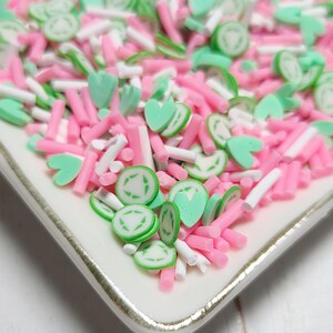 FAKE Cucumber Patch Sprinkle Mix - Fake Sprinkles - Fake Food - Clay Sprinkles - Decoden Sprinkle - Fruit Sprinkles - Slime Sprinkles