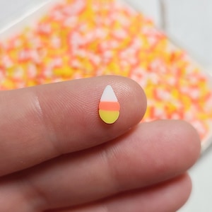FAKE Candy Corn Clay Sprinkles - Fake Sprinkles - Fake Food - Clay Sprinkles - Decoden Sprinkle - Halloween Sprinkles - Slime Sprinkles