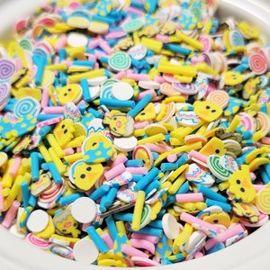 FAKE Cluck Cluck Says the Duck Polymer Clay Sprinkles - Fake Sprinkles - Fake Food - Clay Sprinkles - Easter Sprinkles - Slime Sprinkles