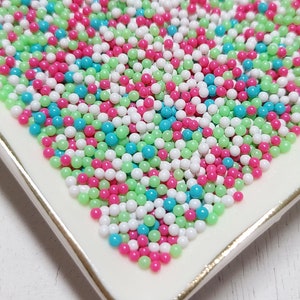 2mm Colorful Nonpareil Sprinkles - Fake Sprinkles - Faux Food - Fake Food - Decoden Sprinkle - Slime Sprinkles - 2mm Beads