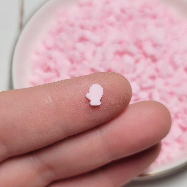 FAKE Pink Mittens Polymer Clay Sprinkles - Clay Jimmies - Fake Sprinkles - Faux Food - Fake Food - Clay Sprinkles - Slime Sprinkles