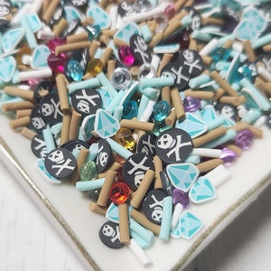 FAKE Pirate&#39;s Booty Sprinkle Mix - Fake Sprinkles - Fake Food - Clay Sprinkles - Decoden Sprinkle - Pirate Sprinkles - Slime Sprinkles