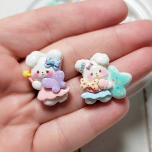 Assorted Bunny Cabochons - Flatback Resin - Kawaii Cabochon - Easter Cabochons - Slime Charms